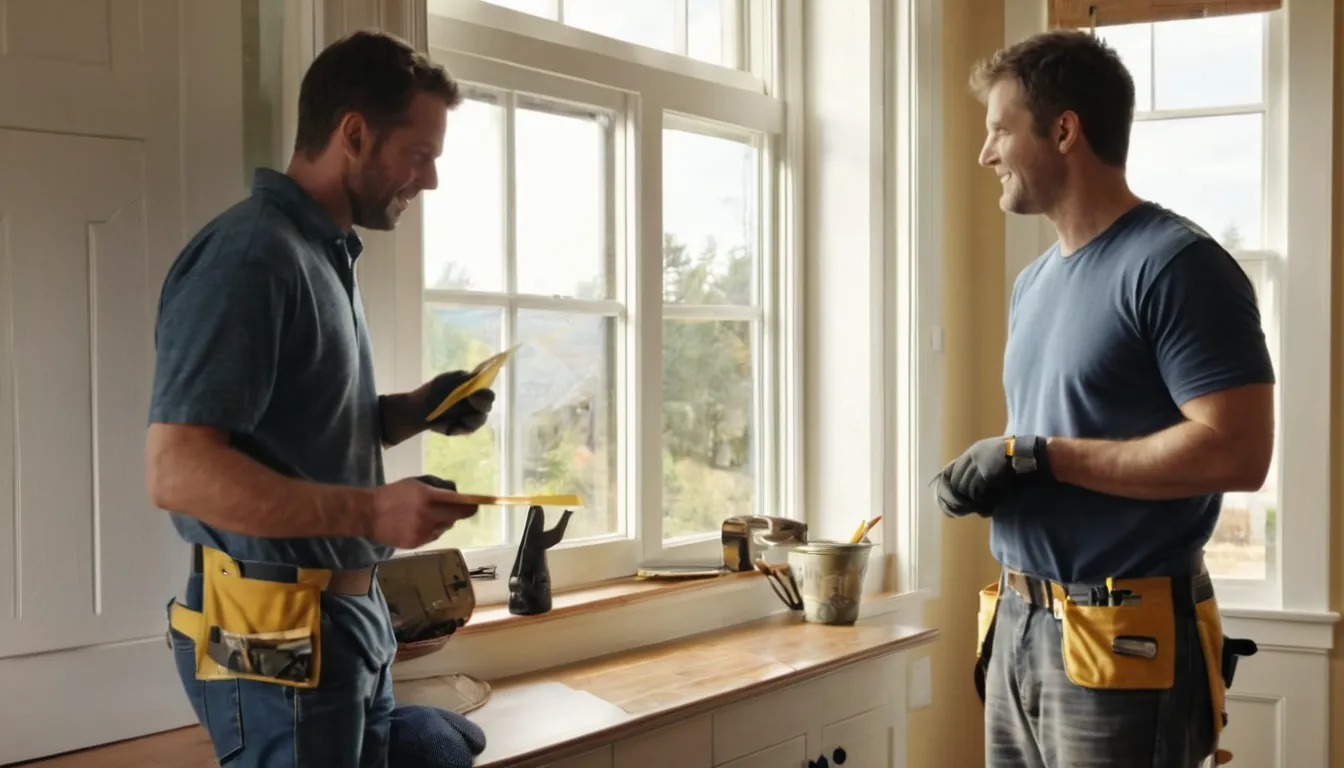 A homeowner in Agawam Town reviews new replacement windows with a local provider
